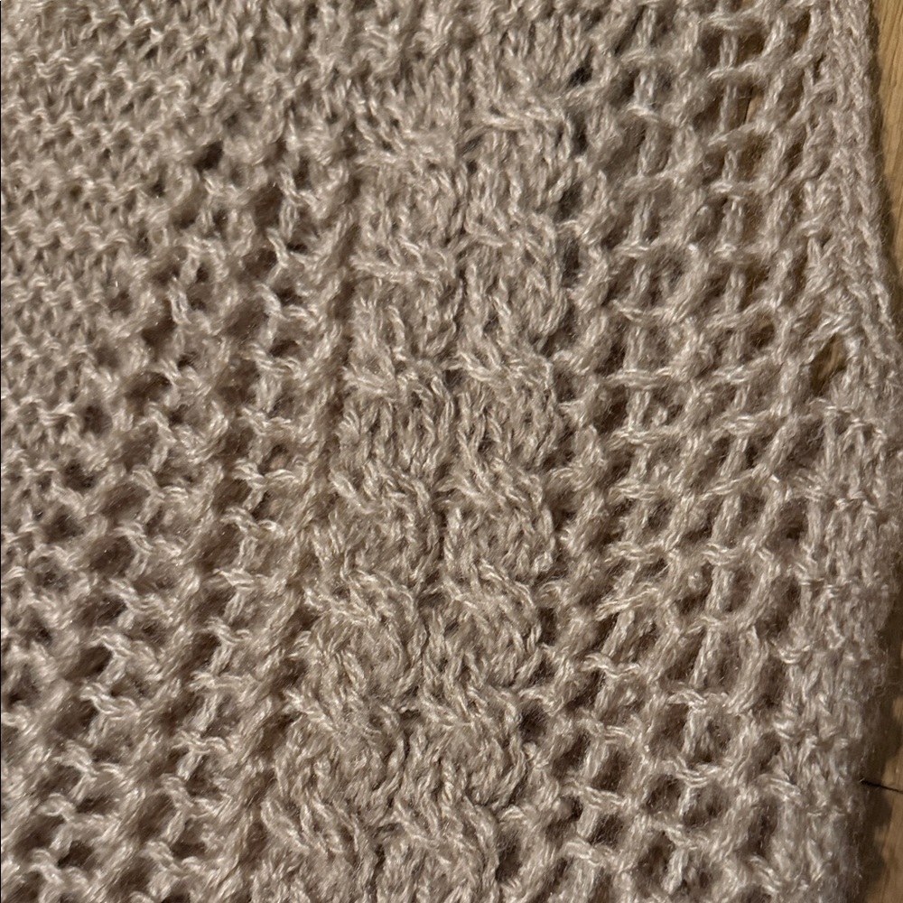 Vintage Tan Women's Knit Cardigan Vest - Picture 3 of 6